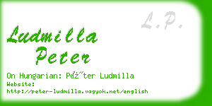 ludmilla peter business card